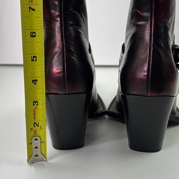 John Fluevog Swordfish Fauvist Fries Women Buckled Lace-Up Ankle Boot - Picture 7 of 15